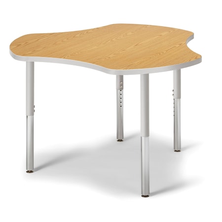Jonti-Craft Berries Collaborative Hub Table, 44 in. x 47 in., Oak/Gray 6311JCS211